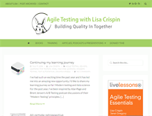 Tablet Screenshot of lisacrispin.com